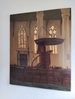Olieverf op houten paneel - Kerkinterieur met preekstoel, Antiek en Kunst, Kunst | Schilderijen | Klassiek, Ophalen of Verzenden