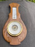 antieke houten Barometer met Thermometer., Antiek en Kunst, Ophalen of Verzenden