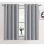 Slaapkamer 2x gordijnen set Verduisterend grijs 117 x 137, 100 tot 150 cm, 100 tot 150 cm, Nieuw, Ophalen of Verzenden