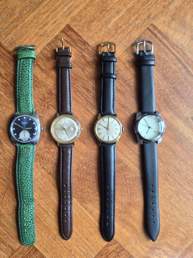 Vintage horloges, Ophalen of Verzenden, Gebruikt, Leer, Overige merken