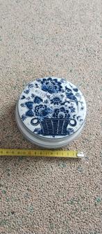 Delfts Blauw Potje met Deksel - Bloemen en Vogel, Antiek en Kunst, Ophalen of Verzenden