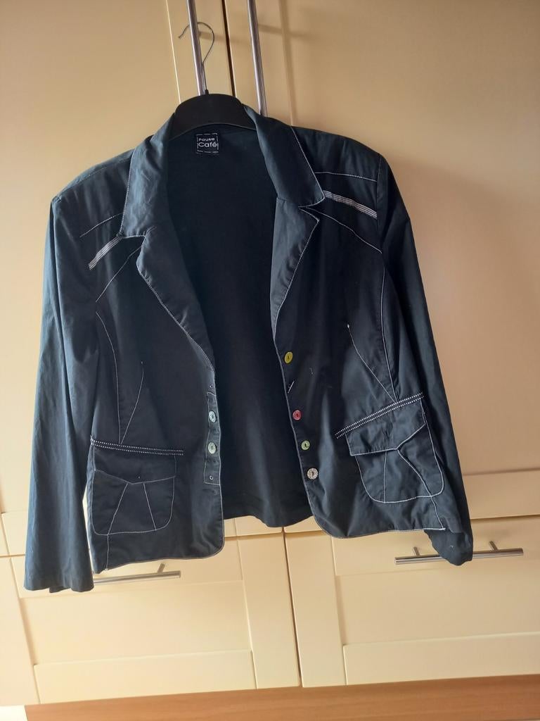 Pause Café mooie zwarte blazer mt 50 (46!) - zgan, Kleding | Dames, Ophalen of Verzenden, Zo goed als nieuw, Maat 46/48 (XL) of groter
