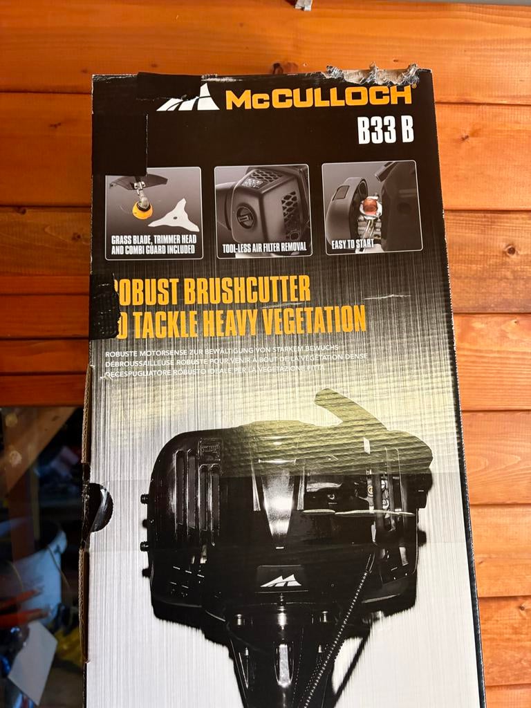 Nieuwe McCulloch B33 B Bosmaaier - Ongebruikt in doos, Tuin en Terras, Bosmaaiers, Ophalen of Verzenden, Nieuw, 30 tot 50 cm, Benzine