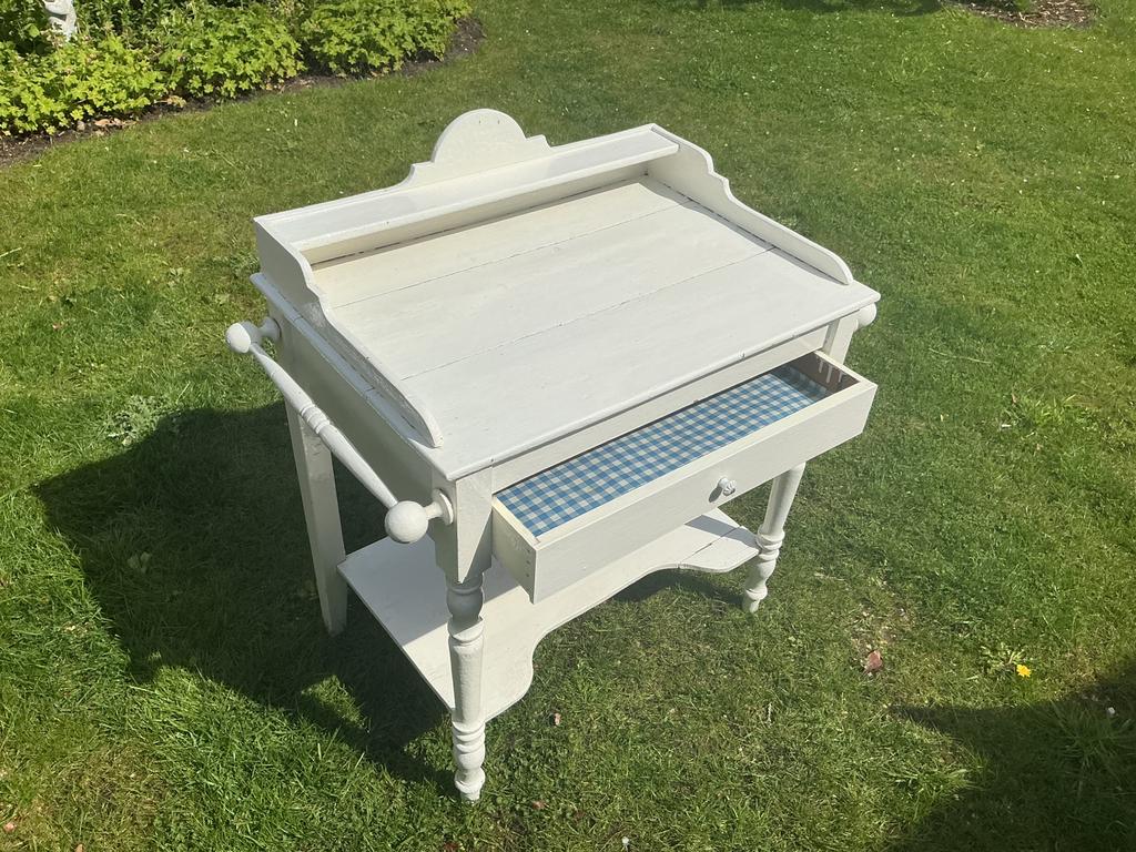 Brocante wastafelmeubel wit, Antiek en Kunst, Ophalen