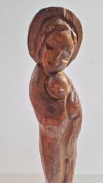 Art deco hout gesneden mariabeeld /madonna, 20 cm, Antiek en Kunst, Ophalen of Verzenden