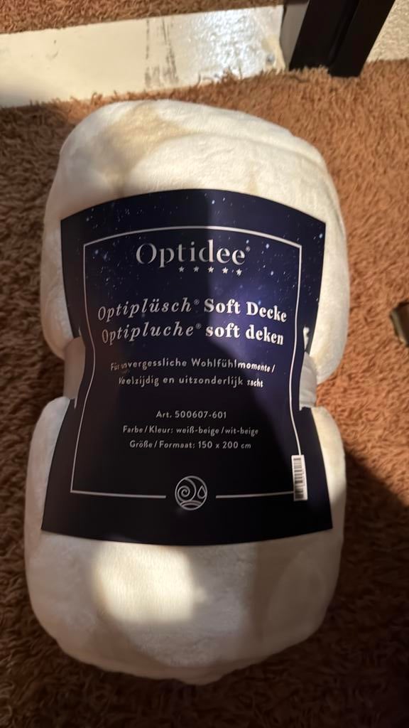Optidee optipluche soft deken, Ophalen of Verzenden, Zo goed als nieuw