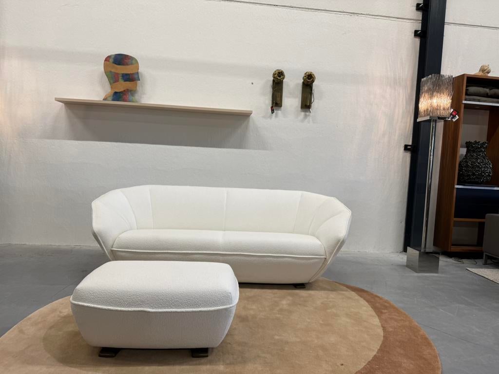 Nieuw Pode Colla Bank 3 zits stof met poef Amelia 100, 75 tot 100 cm, Rechte bank, Stof, Pode