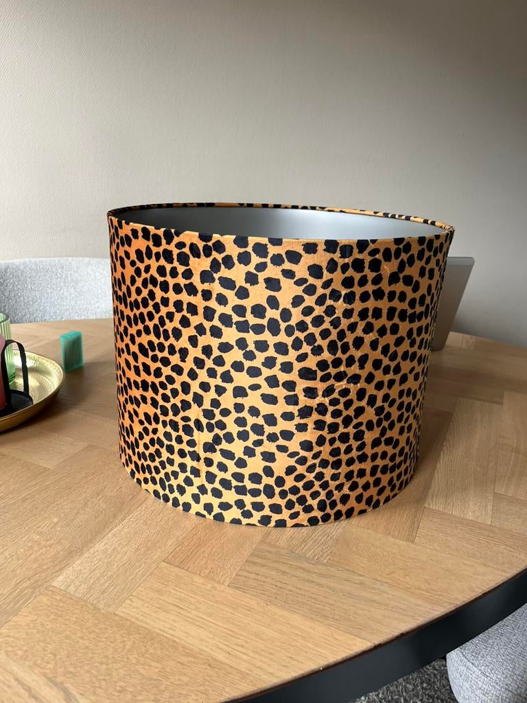 Panter lampenkap hotel chique, Huis en Inrichting, Lampen | Lampenkappen, Ophalen, Zo goed als nieuw, Rond, 25 tot 50 cm