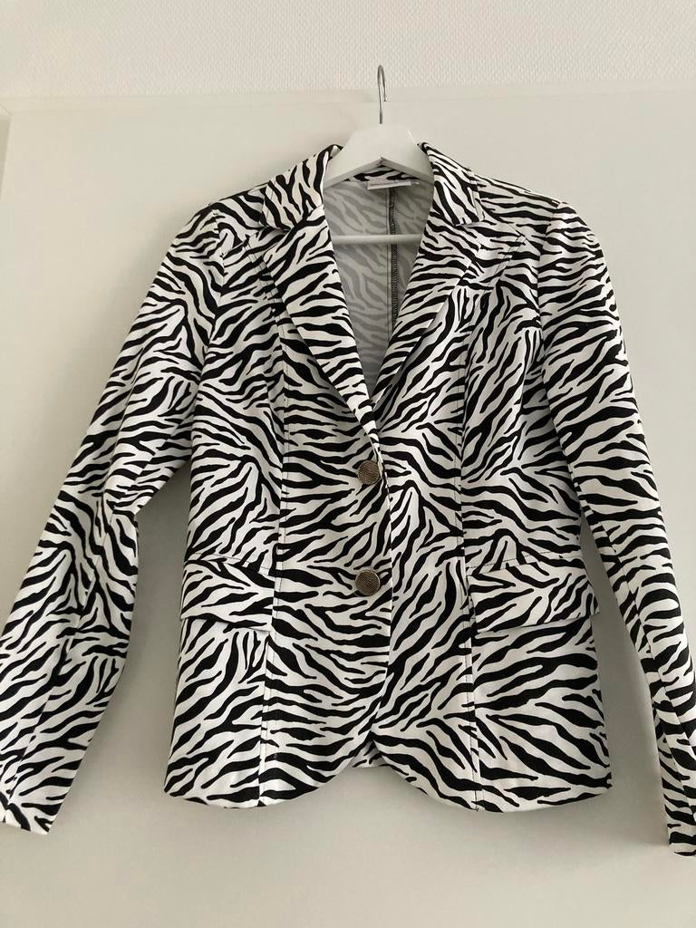 Colbert Helena Hart zwart wit zebra print maat S, Verzenden, Zwart, Zo goed als nieuw, Jasje