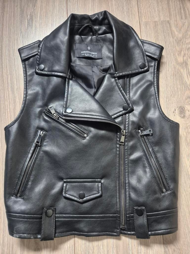 Zwart biker gilet maat XS, Zwart, Ophalen of Verzenden, Maat 34 (XS) of kleiner, Stradivarius