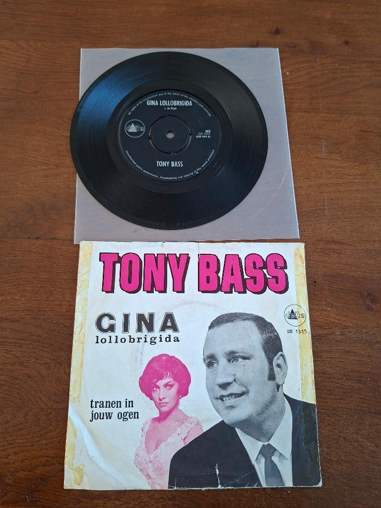 Tony Bass ,Gina lollobrigida, Cd's en Dvd's, Vinyl Singles, 7 inch, Single, Ophalen of Verzenden, Zo goed als nieuw