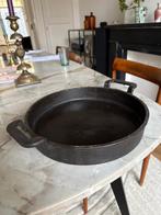 Gietijzer pan 30cm, Ophalen, Gietijzer, Zo goed als nieuw, Keramische plaat