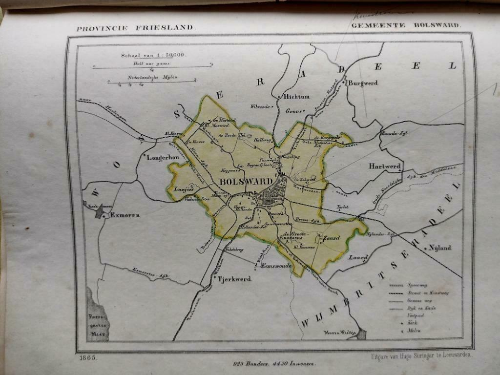 07 / Bolsward / Hartwerd/ Exmorra/ Tjerkwerd Litho Kuyper FR, Ophalen of Verzenden