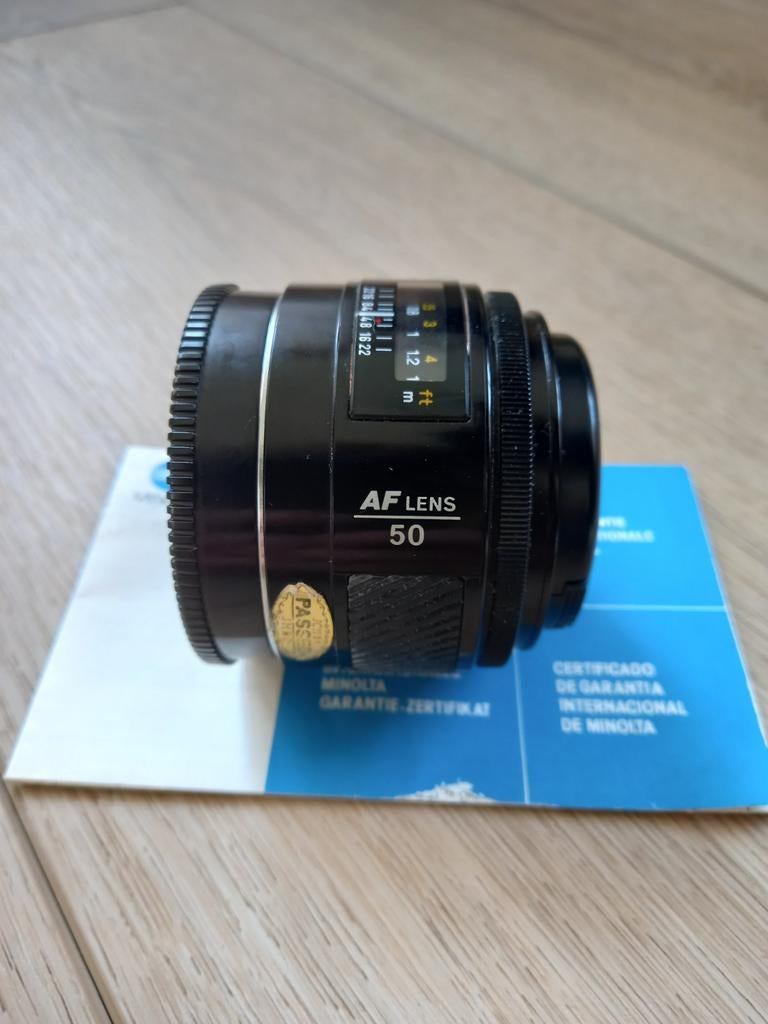 Minolta 50mm 1:1.7 (22) AF lens, Ophalen of Verzenden, Gebruikt, Standaardlens