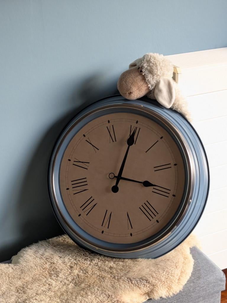 ❗NIEUWE grote, klassieke XXL klok met kwartsuurwerk, 60 cm, Ophalen, Nieuw, Analoog, Wandklok