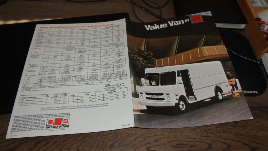 USA Folder GMC  VALUE VAN  ,  9-1979, Verzenden, Nieuw, Overige merken