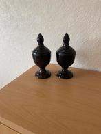 2 leuke ijzeren sierpotjes met deksel., Ophalen of Verzenden, Zo goed als nieuw