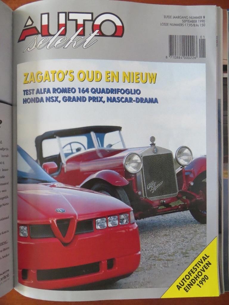 Autoselekt 9 1990 Zagato: Alfa Romeo SZ, 6C-1500, Honda NSX, Ophalen of Verzenden, Nieuw, Alfa Romeo
