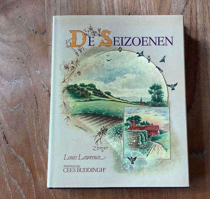 prenten boek poezie 4 seizoenen grootmoeders tijd nostalgie, Boeken, Prentenboeken en Plaatjesalbums, Zo goed als nieuw, Prentenboek