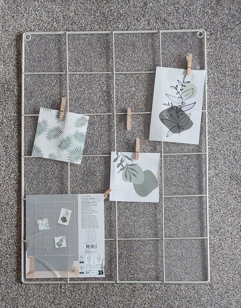 Metalen wandhanger met knijpertjes, Ophalen, Nieuw