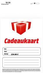 Mediamarkt Cadeaukaart t.w.v. €234, Eén persoon, Overige typen