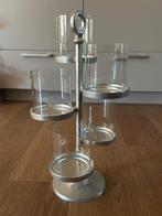 Riviera Maison kandelaar zilver glas, Ophalen, Overige materialen, Gebruikt, 25 tot 50 cm