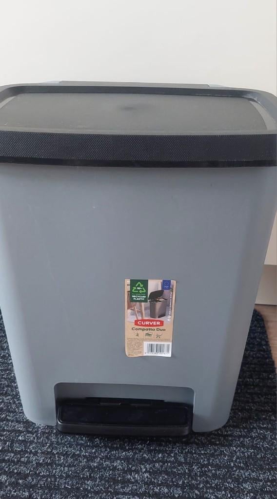 Prullenbak duo bin Curver, Ophalen, Kunststof, Met pedaal, Zo goed als nieuw