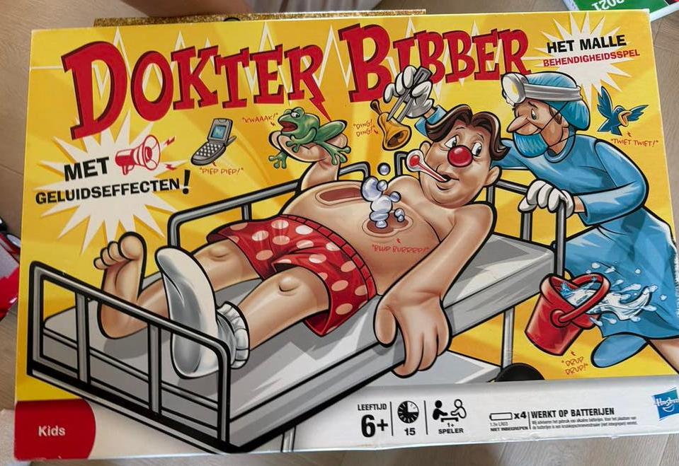 Dokter Bibber spel met geluidseffecten, Een of twee spelers, Ophalen of Verzenden, Gebruikt