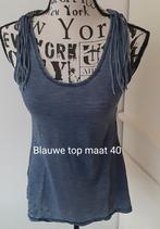 2 Western top maat 40, Maat 38/40 (M), Blauw, Ophalen of Verzenden, Zonder mouw