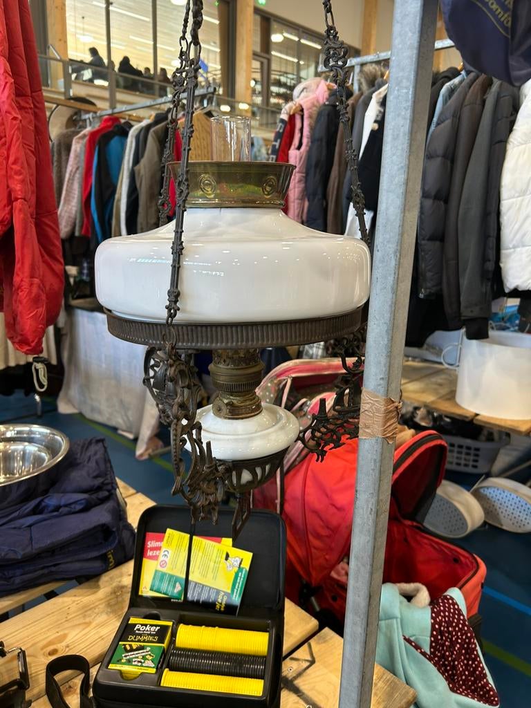 Peteroleumlamp, Ophalen