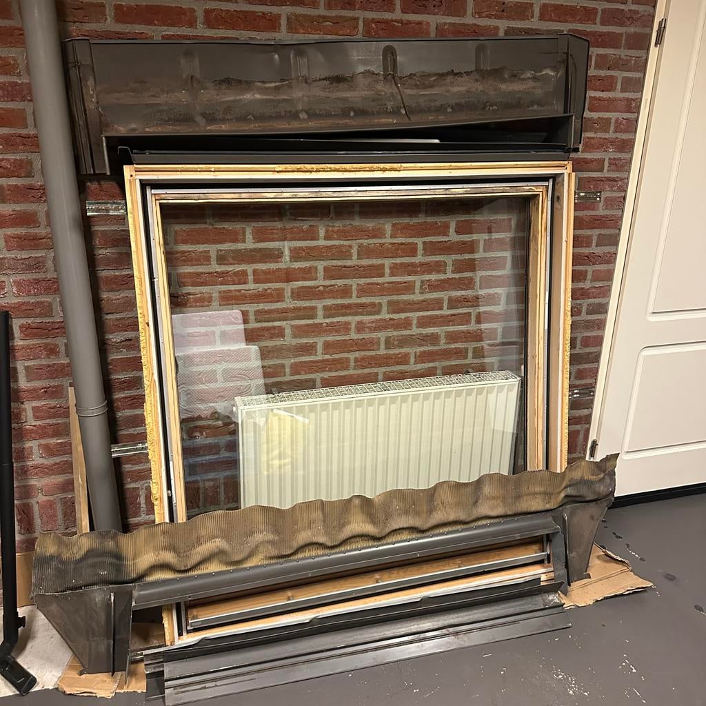 Velux ggl 808 3000 met gootstukken | T.E.A.B. !, Ophalen, Gebruikt, 120 tot 160 cm, Dubbelglas