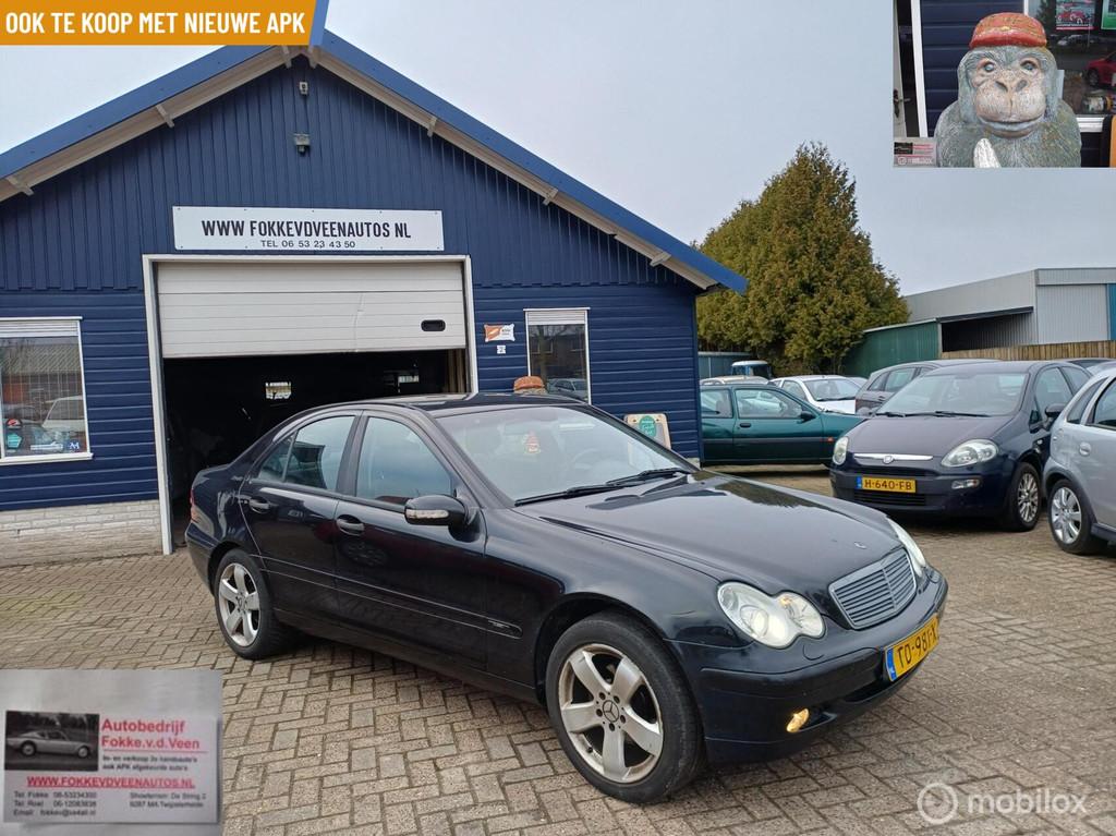 Mercedes C-klasse 180 K. Garantie, alle inruil mogelijk, Gebruikt, 1796 cc, Zwart, Bedrijf