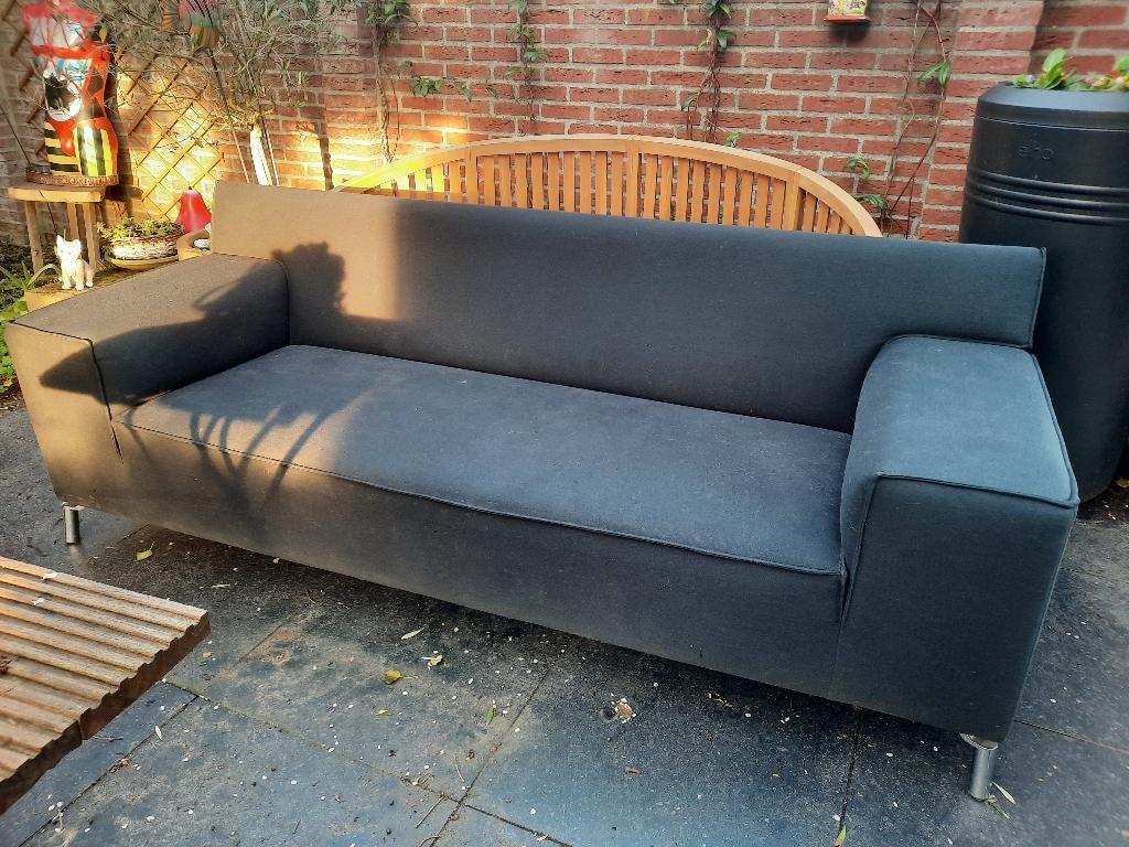bankstel donkergrijs, Huis en Inrichting, Banken | Bankstellen, Ophalen, Gebruikt, Minder dan 75 cm, Driepersoons