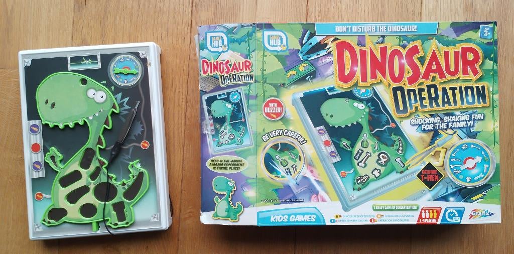 Spel dokter bibber on dinosaurus versie, Vijf spelers of meer, Ophalen of Verzenden, Zo goed als nieuw, Reisspel