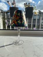 Glazen waxinelichthouder met gekleurd mozaïek patroon, Ophalen, Overige materialen, Overige kleuren, Zo goed als nieuw