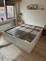 Ikea Brimnes bedframe 160x200, Ophalen, Verstelbaar, Wit, Tweepersoons