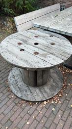 Houten haspel 100 cm (tuintafel), Tuin en Terras, Tuintafels, Ophalen, Gebruikt, Rond, Hout