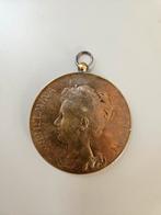 Penning medaille onderscheiding Wilhelmina 66mm Mierlo 1902, Verzamelen, Ophalen of Verzenden, Landmacht, Nederland, Lintje, Medaille of Wings