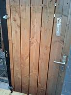 Nieuwe douglas schuttingdeur 89x190 rvs cilinderslot, Ophalen, Nieuw, Draaipoort, 150 tot 200 cm