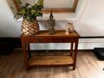 Vintage Koloniaal Sidetable met Rotan, Ophalen, Gebruikt, Koloniaals, 100 tot 150 cm