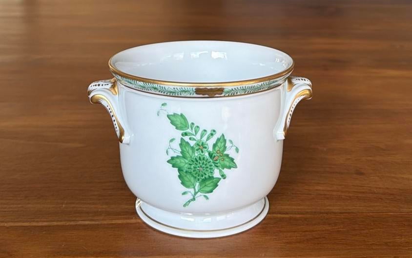 Herend Apponyi green cachepot, Antiek en Kunst, Ophalen of Verzenden