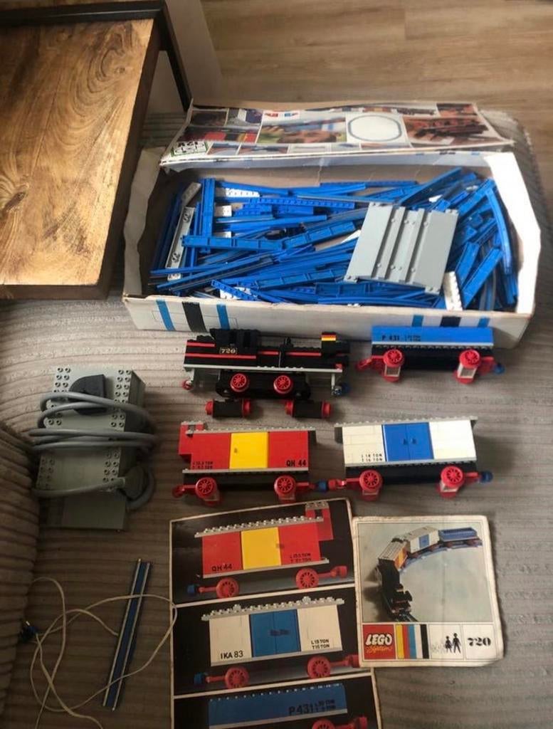 Lego System 720 12V Trein Set met Rails en Trafo, Kinderen en Baby's, Speelgoed | Duplo en Lego, Ophalen, Gebruikt, Overige thema's