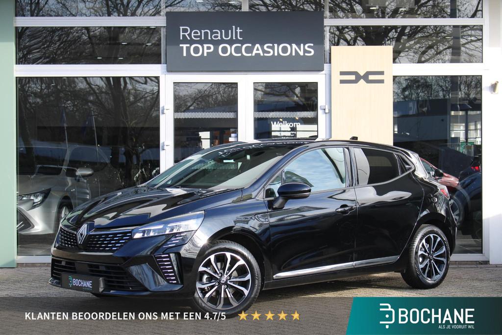 Renault Clio 1.6 E-Tech Full Hybrid 145 techno | Stoel en st, Auto's, Gebruikt, Leder en Stof, Zwart, Origineel Nederlands