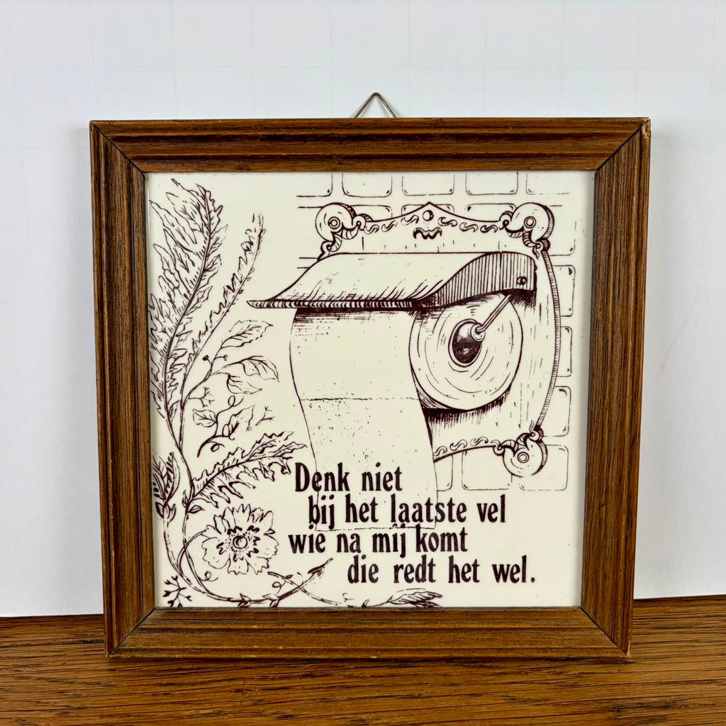 Vintage tegeltje spreuk, Ophalen of Verzenden