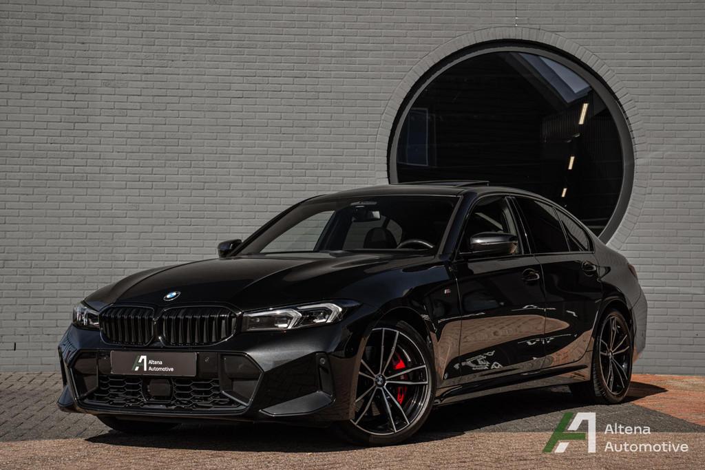 BMW 3-serie 330i M-sport, BTW, schuifdak, harman kardon, 360, Auto's, Automaat, 4 cilinders, Zwart, Bedrijf