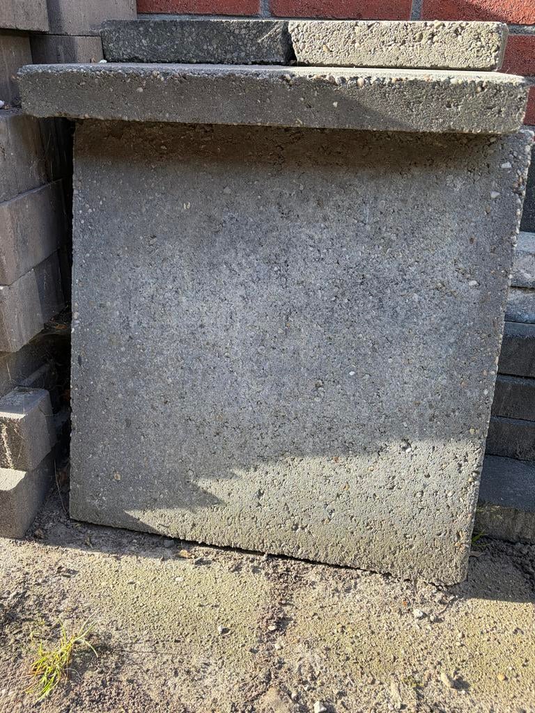 Ongebruikte antraciet terrastegels 50x50 cm (6 stuks), Ophalen, Nieuw, Minder dan 5 m², Beton