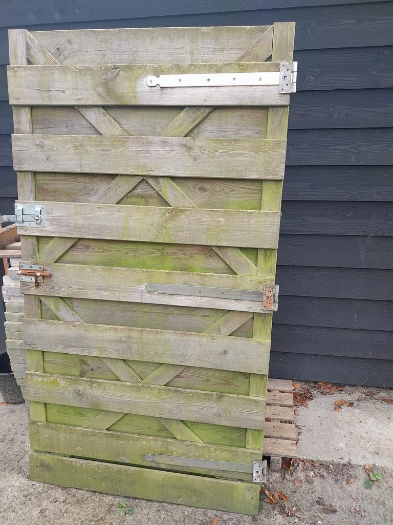 Houten schuttingdeur / poortdeur 183x100 cm, Tuin en Terras, Tuinpoorten, Ophalen, Gebruikt, 100 tot 150 cm, Looppoort