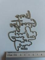 Snijmal tekst Lieve groetjes, Ophalen of Verzenden, Nieuw, Overige thema's, Pons of Mal