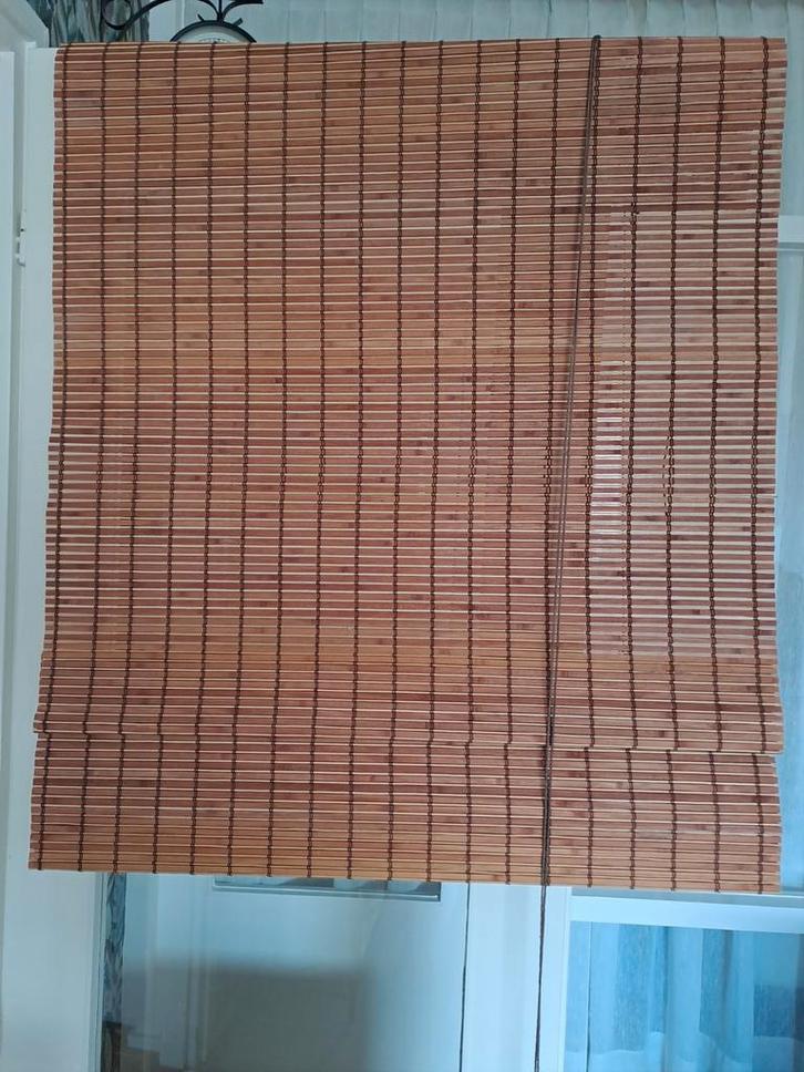 Bamboe rolgordijn incl bevestigings onderdelen, Huis en Inrichting, Stoffering | Gordijnen en Lamellen, Zo goed als nieuw, 150 tot 200 cm