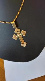 14 karaat massief gouden kruis 585 met halsketting 333, Sieraden, Tassen en Uiterlijk, Kettingen, Ophalen of Verzenden, Zo goed als nieuw